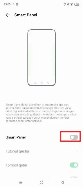 Aktifkan smart panel