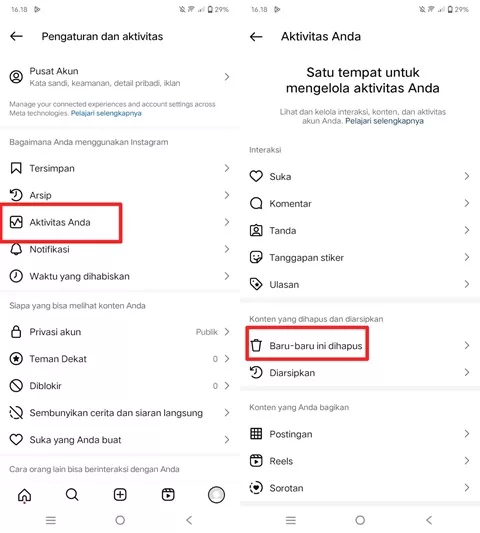 Menu baru baru ini dihapus