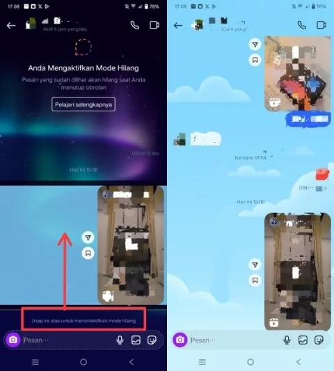 nonaktifkan mode hilang