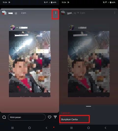 Batal Mute Story IG