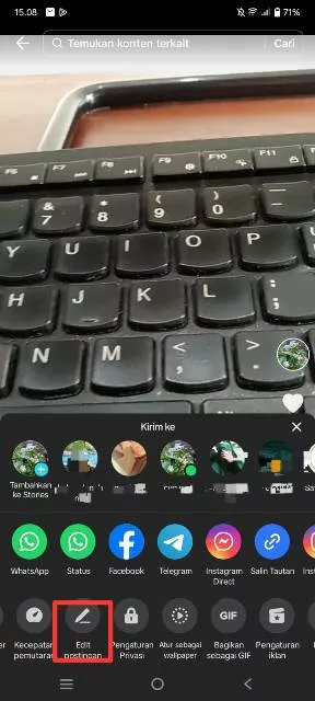 Edit postingan