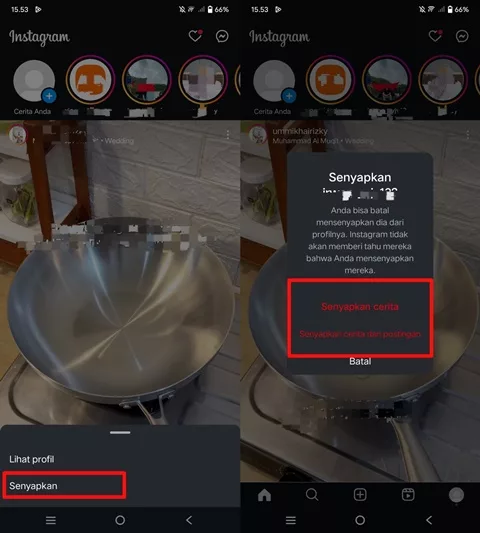Mute story IG