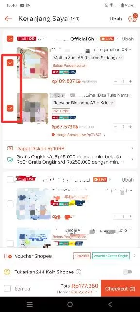 tandai 2 produk