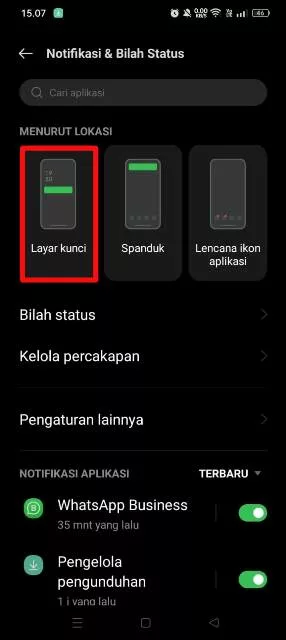 layar kunci
