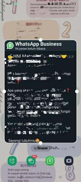 ubah ukuran widget