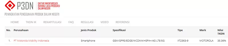 Sertifikasi TKDN Motorola XT2363 9 Sertifikasi TKDN Motorola XT2363 9