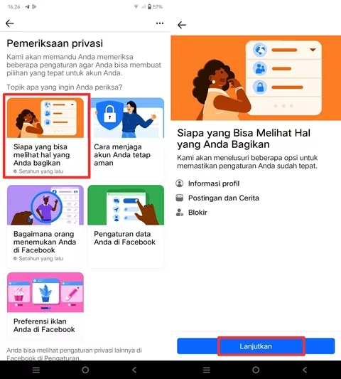 atur privasi