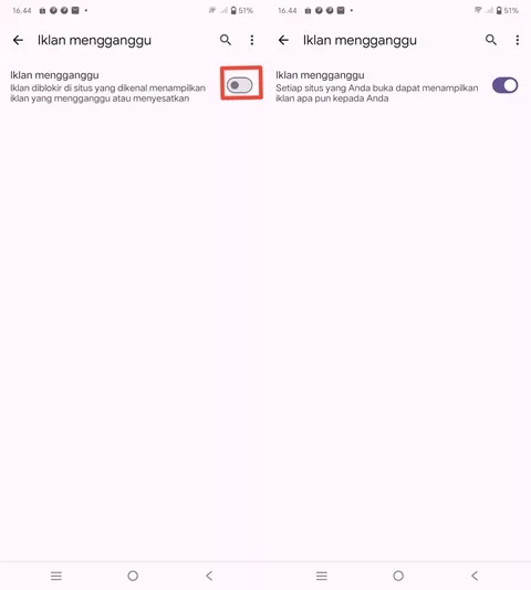 matikan AdBlock