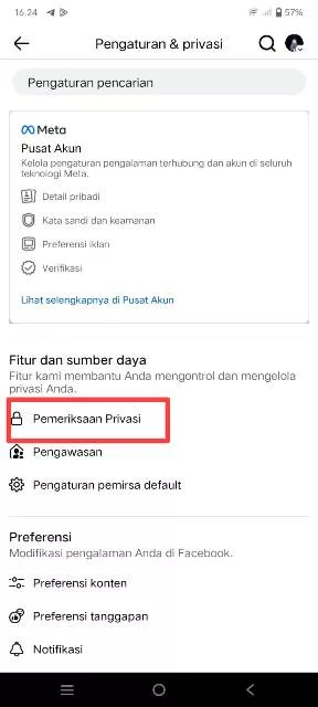 pemeriksaan privasi