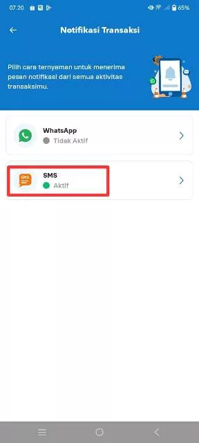 Menu SMS