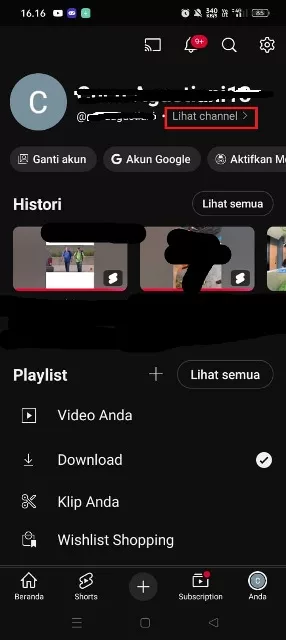 Lihat channel
