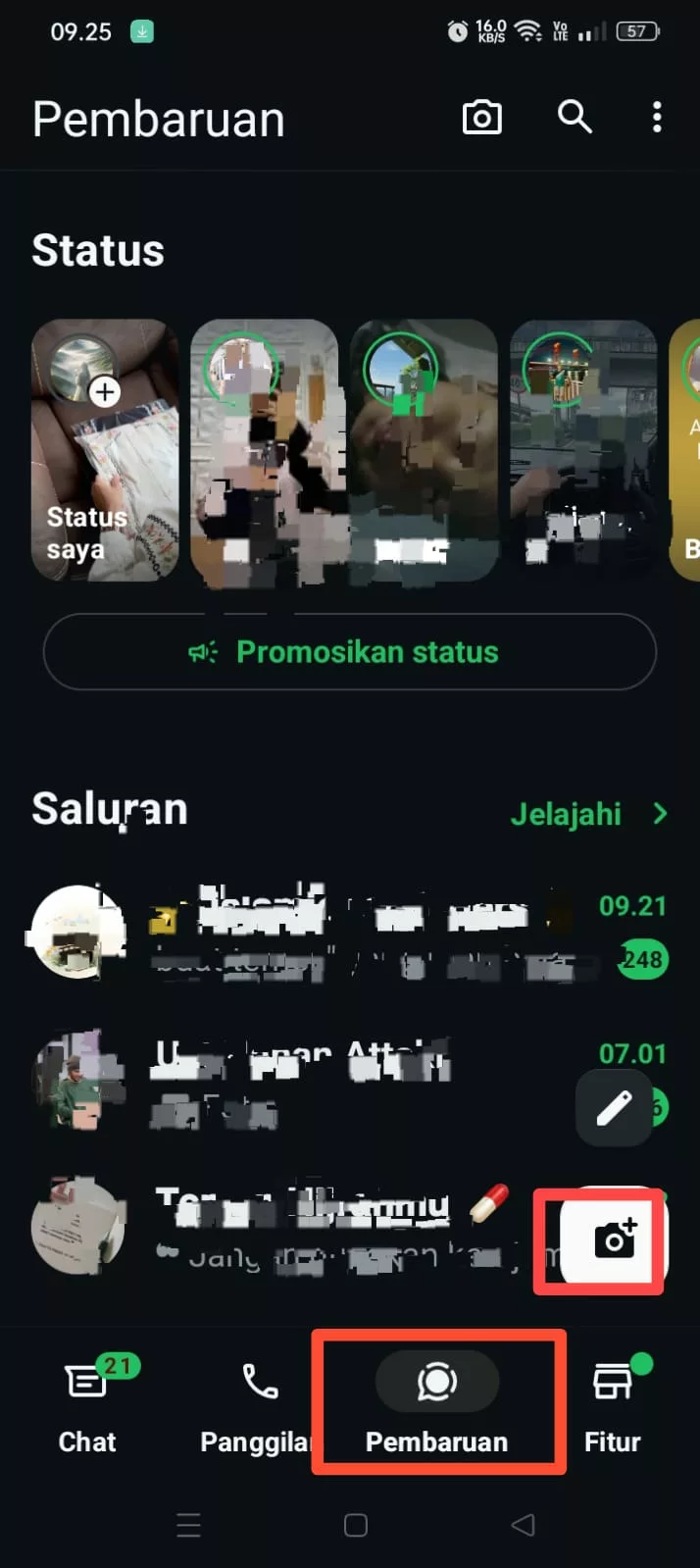 buat status baru