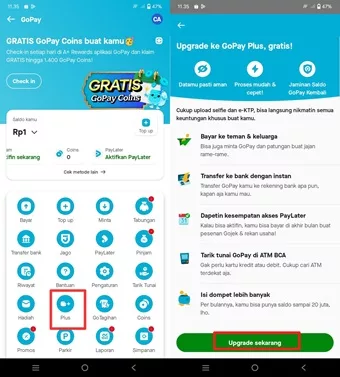 upgrade GoPay Plus