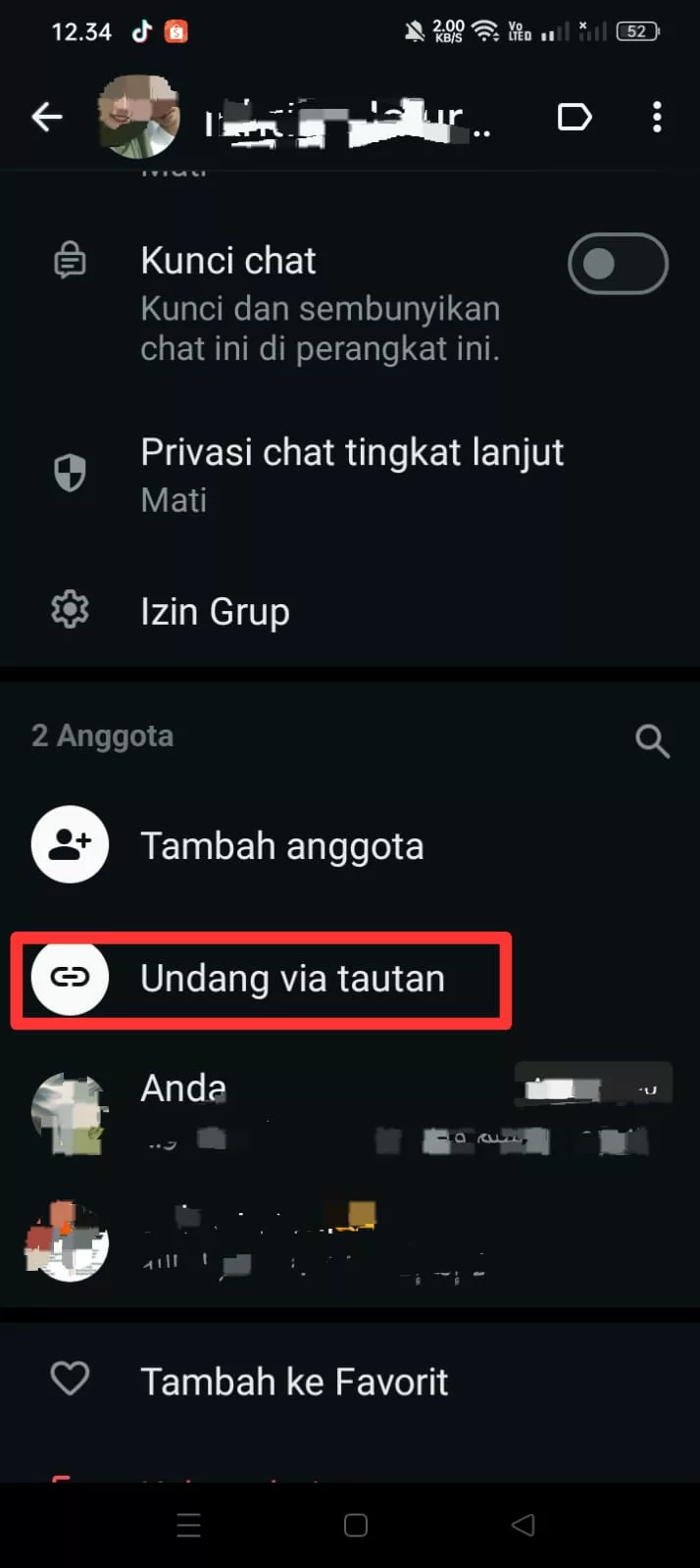 Undang via tautan