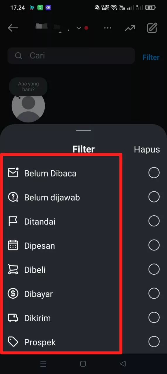 pilih filter