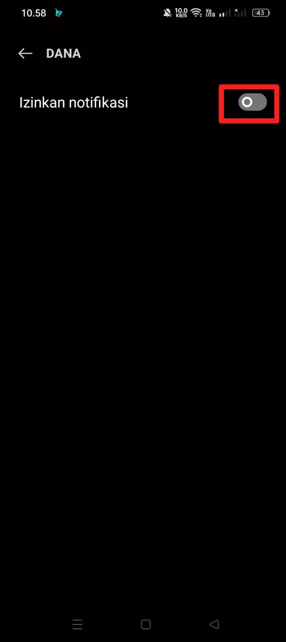 izinkan notifikasi DANA