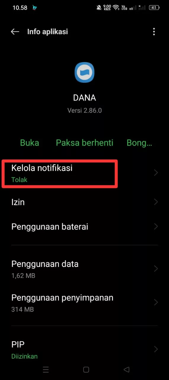 kelola notifikasi